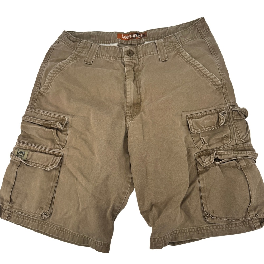 Lee Dungarees Cargo Shorts Mens 32 9 Pocket Military Heavyweight Relaxed